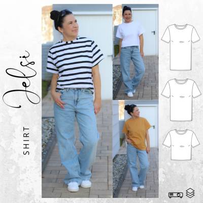 Ebook PDF Schnittmuster Shirt JELSI Gr. 32-56