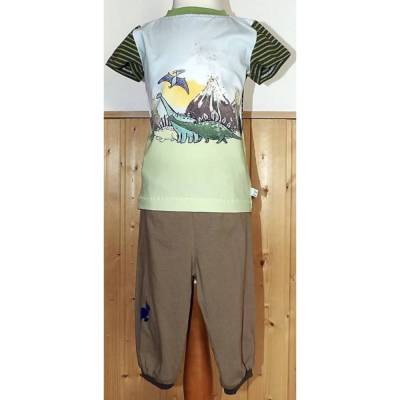 Kombination T-shirt und Kniehose * Dinosaurier * Gr. 110/116 