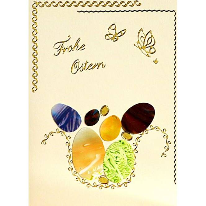 Wunderschöne Osterkarte mit Encaustic-Malerei -4- als Download Bild 1
