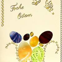 Wunderschöne Osterkarte mit Encaustic-Malerei -4- als Download