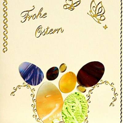 Wunderschöne Osterkarte mit Encaustic-Malerei -4- als Download