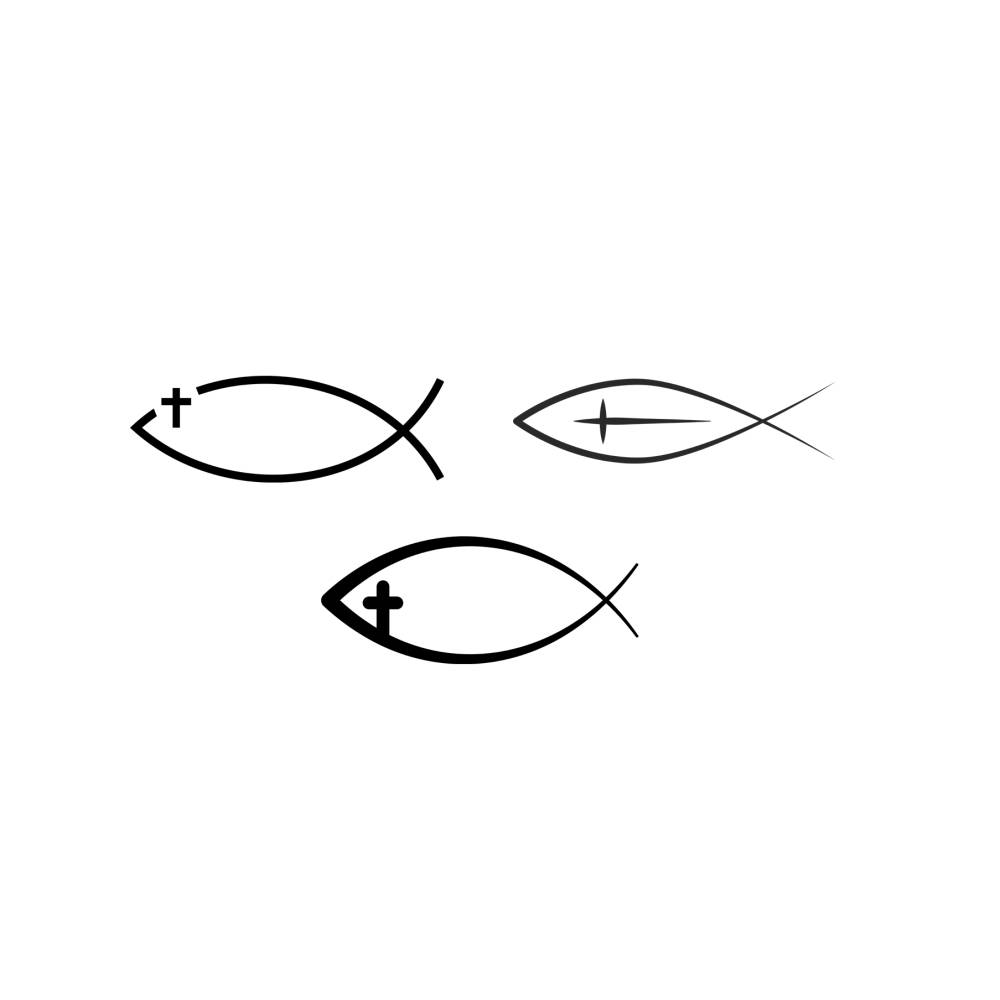 Christlicher Fisch Bundle PNG SVG Datei - Download Datei Plotterdatei - svg png Datei - Geschenkidee - Kirche  Religiöse Bild 1