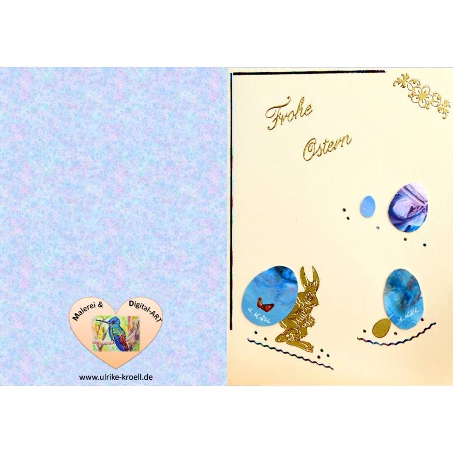 Bezaubernde Osterkarte mit Encaustic-Malerei -15- als Download Bild 2