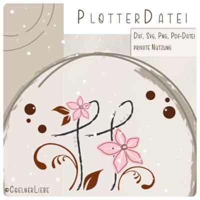 Plottdesign Geburtstagsblume Zahl 11 – Florale Plotterdatei für Geburtstag & DIY