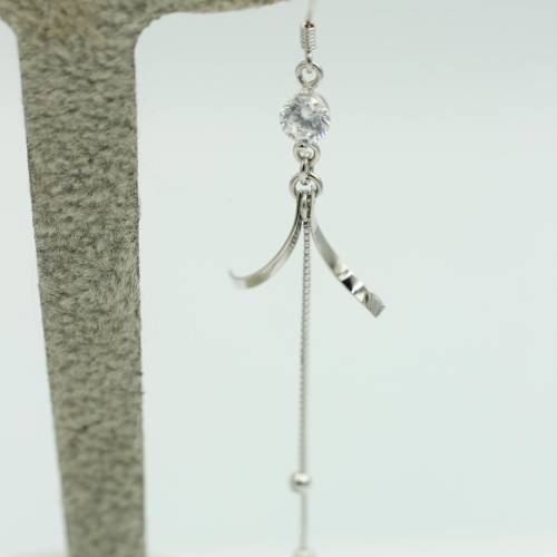 Edle Zirkonia Ohrhanger, Ohrschmuck, 925 Silber, Steinohrhanger, Damen Schmuck