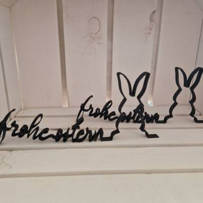 Frohe Ostern Schriftzug