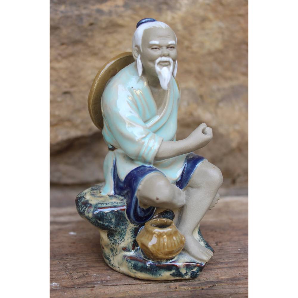 Chinese Tonfigur Keramikfigur Made in China 60er 70er Jahre