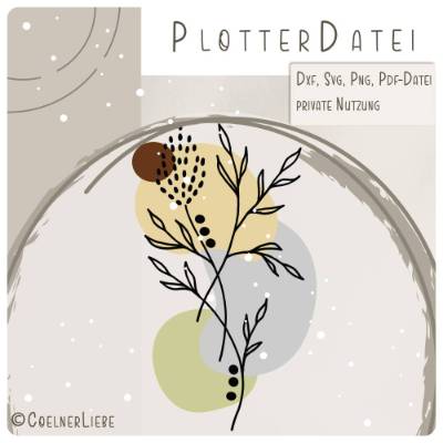 Plotterdatei Boho Blume 1 – Minimalistisches Boho-Blumen-Design für DIY & Deko