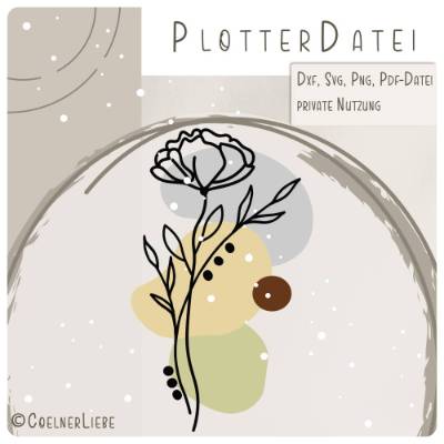 Plotterdatei Boho Blume 2 – Moderne Boho-Blume für DIY & Dekoration