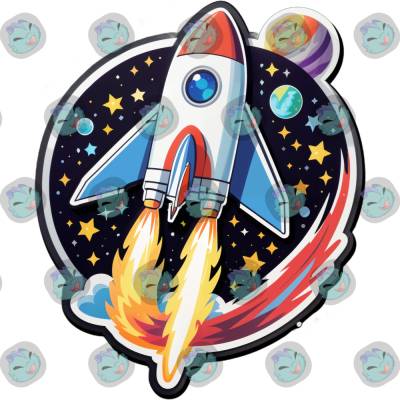 Bügelbild Rakete_1
