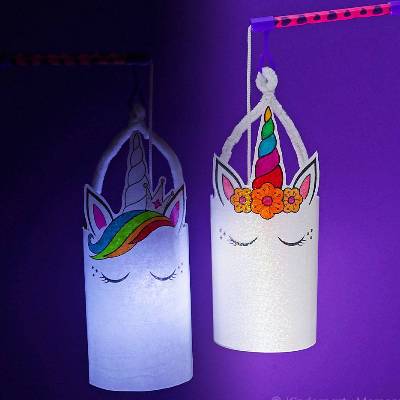 Drei Einhorn Laternen Vorlagen - PDF