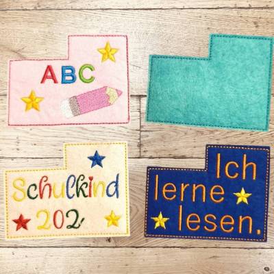 Stickdatei Lesehilfe In the Hoop Schulkind Einschulung 2026 / Set 2523 – Lesezeichen