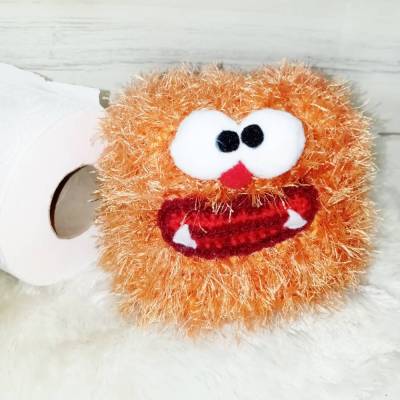 Klorollenhut – Lustiges Monster M024 FLUFFY Orange