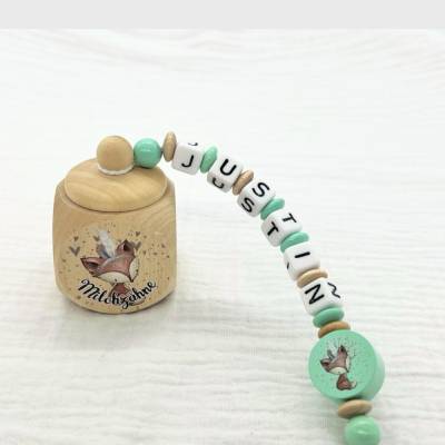 Michzahndose Fuchsindianer , Zahnfee , Zahnfeegeschenk , Geschenk Einschulung , Erinnerung , Zahnbox