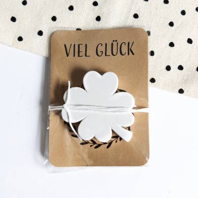 Glück I Kleeblatt I Glücksklee I Glücksbringen I Geschenk I Raysin  I Verpackt I weißes Gießpulver I Reliefgießpulver