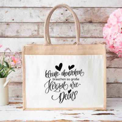 Jute-Tasche Abschiedsgeschenk Erzieherin Kita Kindergarten
