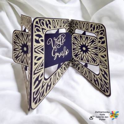 Plotterdatei Ziehharmonika Motiv 2 – Bastelspaß für Karten & DIY-Projekte