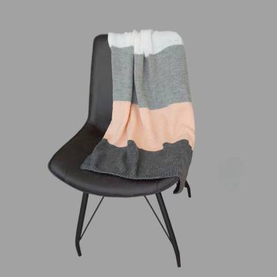Babydecke, Wolle, grau, puder, handgestrickt, Kuscheldecke, Strickdecke, gestrickt, Krabbeldecke