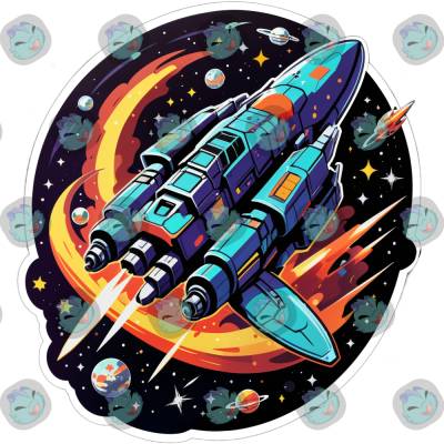 Bügelbild Rakete_2
