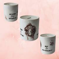 Personalisierte Spardose aus Keramik – Wunschname & Wunschmotiv – Individuelles Geschenk für Kinder & Erwachsene