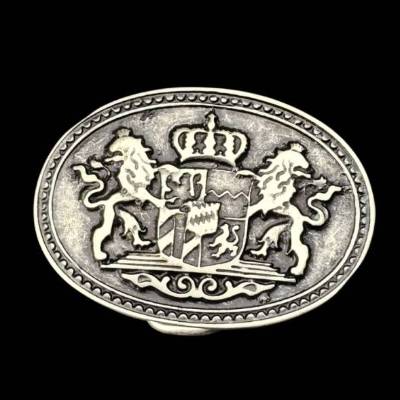 Bairische Gürtelschließe Wappen für Wechselgürtel – Tracht Buckle aus massivem Metall (LBH2)