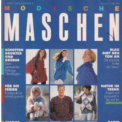 Zeitschrift Modische Maschen 1/92 Vintage aus den 1990er Jahren 