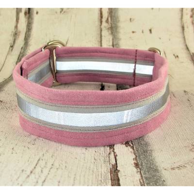 Hundehalsband Nightwalk rosa – Reflektierendes Zugstopp-Halsband, weich & robust