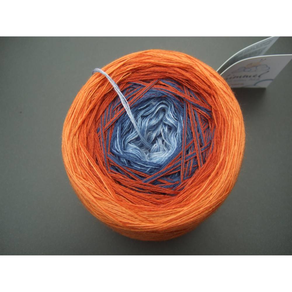 100% Schurwolle Merino extrafein Bobbel gefachter Farbverlauf Wolke 7 Rostlaube 4-fädig Bild 3