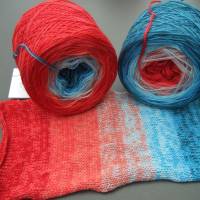 100% Schurwolle Merino extrafein Bobbel gefachter Farbverlauf Wolke 7 Koralle 4-fädig