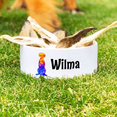 Keramik Futternapf DOBERMANN, Hundenapf mit Name