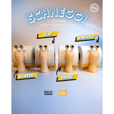Lustiger Schnecken-Toilettenpapierhalter: Originelle 3D-Deko & Ersatzrollenhalter fürs Bad