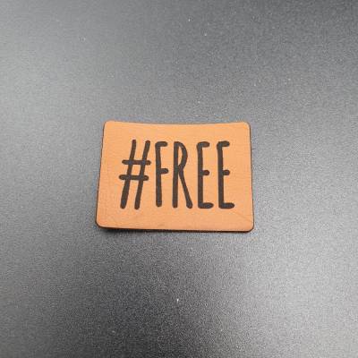 Kunstlederlabel "free"