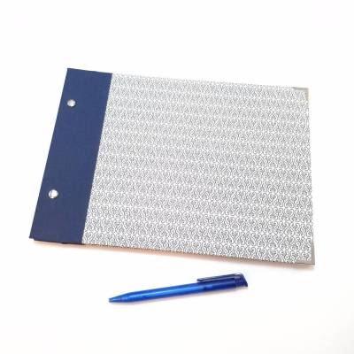 Fotoalbum Gästebuch DIN A4 blaue Ornamente