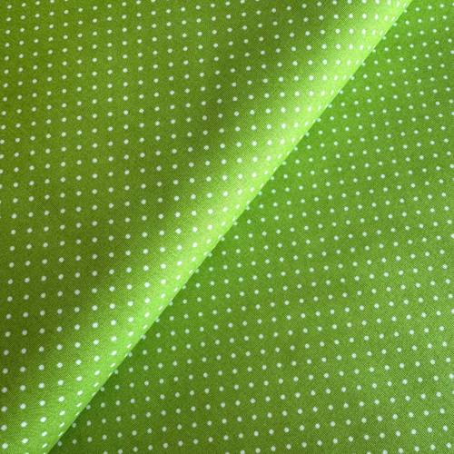Baumwolle/Webware Petit Dots weiß auf kiwigrün