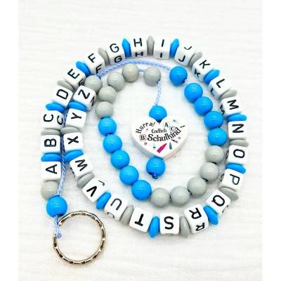 Personalisierte ABC -und Rechenkette Schulstart Einschulung  Geschenk für Erstklässler 