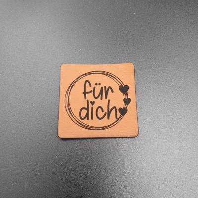 Kunstlederlabel "für dich"