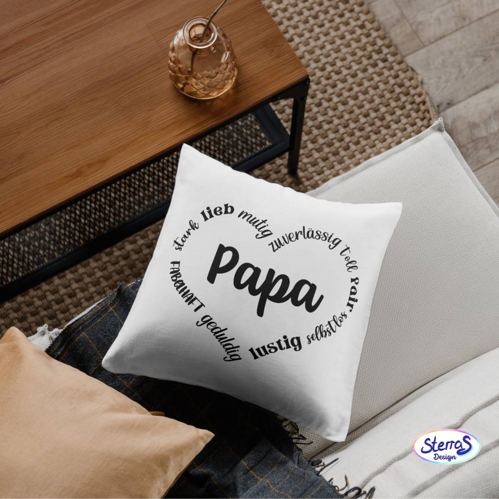 Plotterdatei Papa Herz – positives Textdesign mit Adjektiven – SVG DXF PNG – Vatertagsgeschenk – Laser & Plotter Bild 3