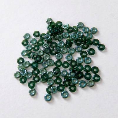 5 Gramm  O-beads emerald celsian, grün, böhmische Glasperlen, Mini Ringe