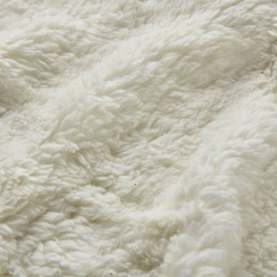 BIO-Baumwoll-Plüsch, GOTS, naturbelassen, naturweiß, 150 cm breit, Meterware, Preis pro 0,5 lfdm, €23,33