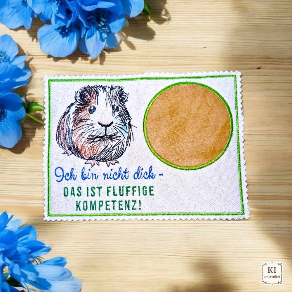 Stickdateien Set Meerschweinchen Scribble Stil inkl. ITH MugRug ab 10x10 cm – Doro-Collection Bild 4