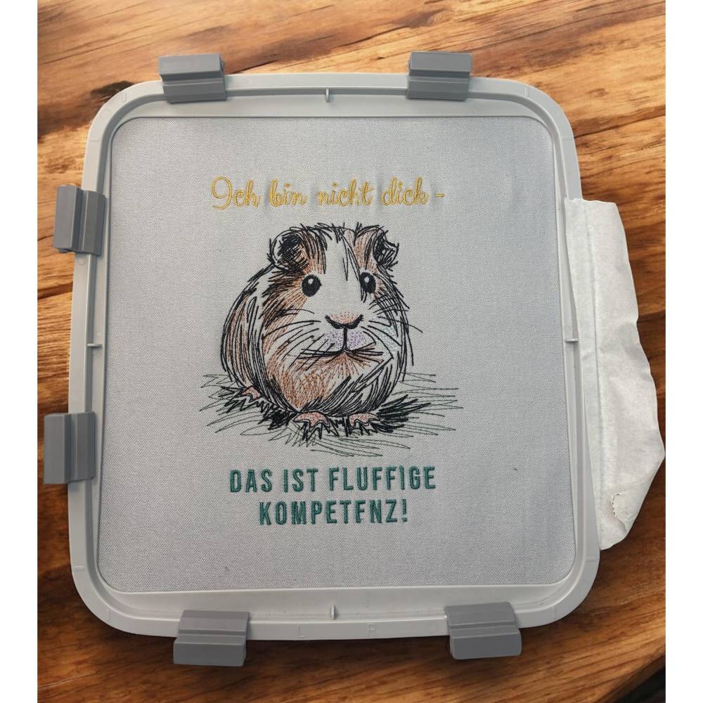 Stickdateien Set Meerschweinchen Scribble Stil inkl. ITH MugRug ab 10x10 cm – Doro-Collection Bild 6