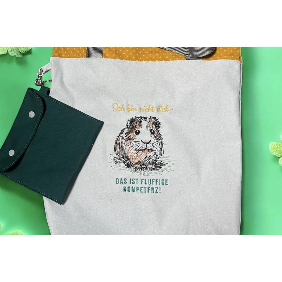 Stickdateien Set Meerschweinchen Scribble Stil inkl. ITH MugRug ab 10x10 cm – Doro-Collection Bild 8