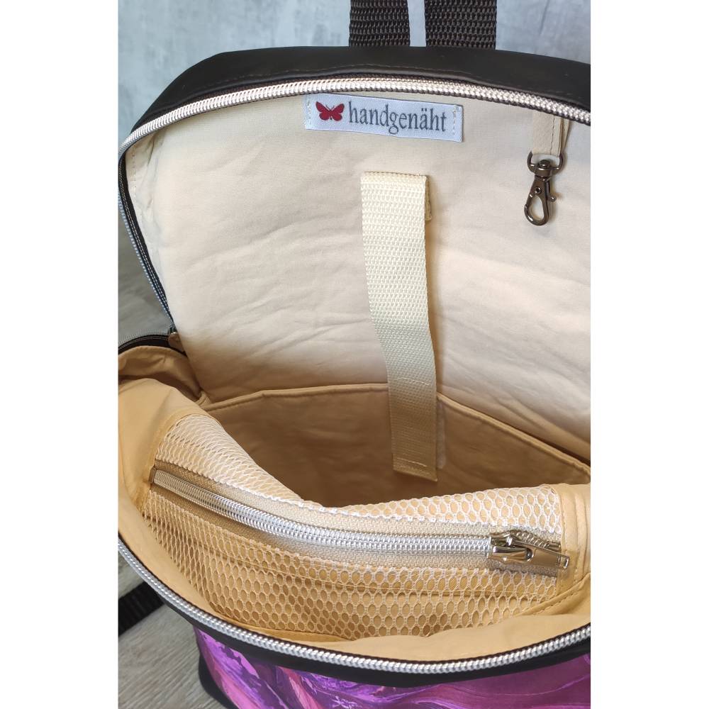 Rucksack Damen wasserabweisend mit Laptopfach Stauraum Innenfächer Bild 5