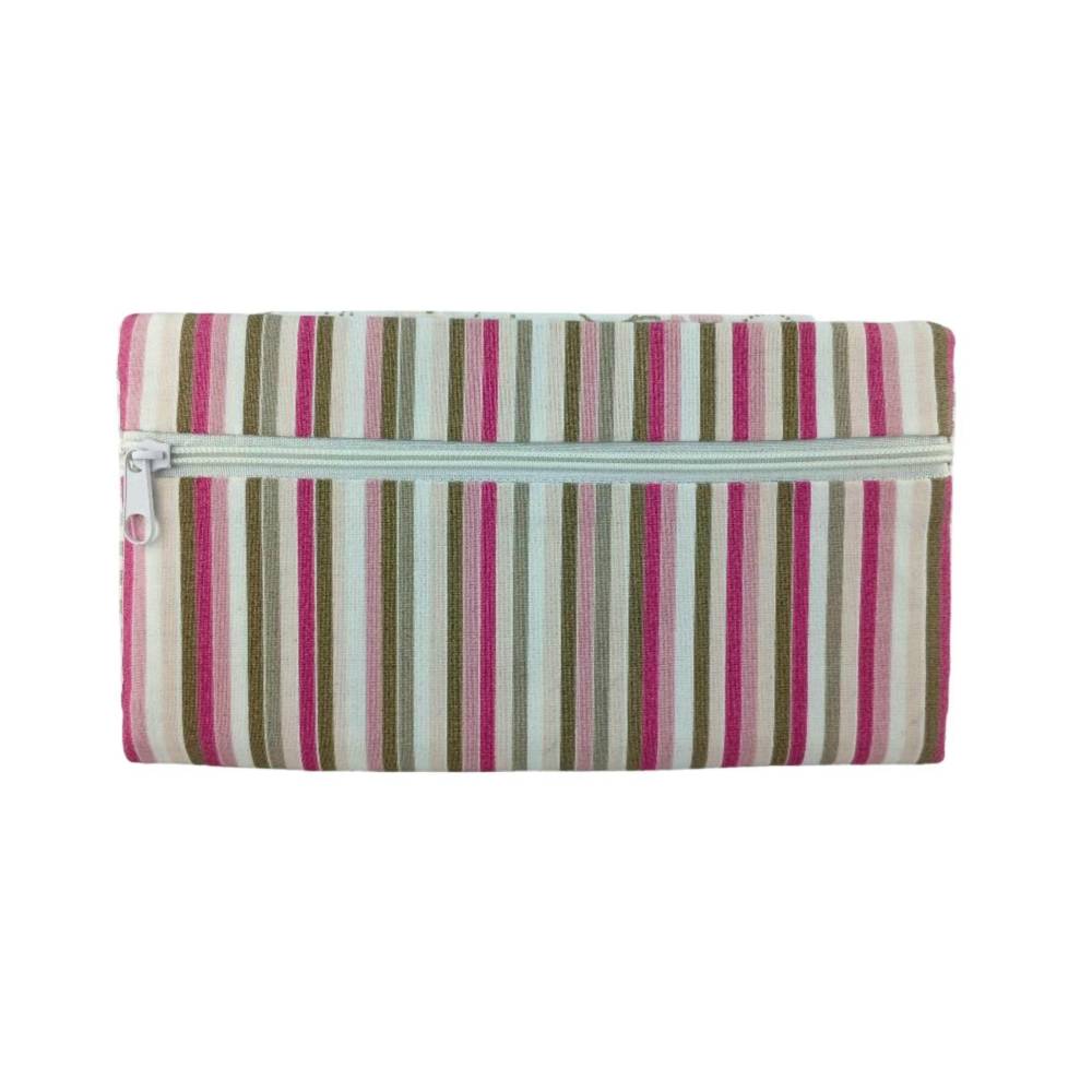 Geldbörse Portemonnaie Blumen Streifen - Miss Manny Clutch