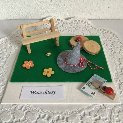 Geldgeschenk Wandern und Wander-Urlaub oder Pilger-Reise in die Berge zur Einkehr Wanderung ein Geschenk oder Gutschein