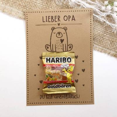 Druckvorlage Karte Geburtstag - Opa - unentbärlich - Großpapa - Bär-  Glückwunsch - Geschenkkarte - zum ausdrucken