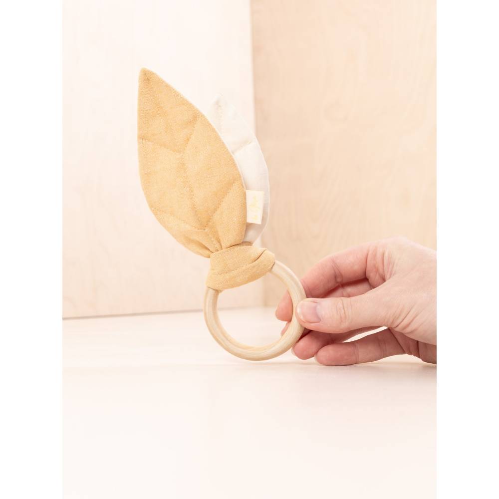 Beißring mit Blatt und Knisterfolie nähen: Schnittmuster & Anleitung Bild 5