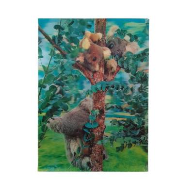 Vintage 3D Postkarte Koalabärchen 302 unbeschrieben – Glückwunschkarte aus den 80er Jahren