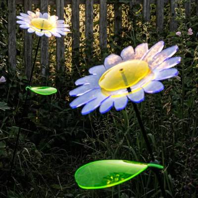 ️ SunForm-Design: riesiges Gänseblümchen, leuchtender Sonnenfänger, Gartendeko, Gartenstecker, Geschenkidee