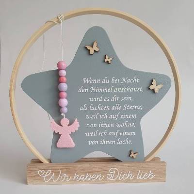Ein Stern für die Ewigkeit – Personalisierte Erinnerung für Sternenkinder | Trauergeschenkt für verwaiste Eltern